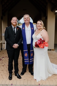 Wedding ceremony by Dr. Gerrit Rademeyer in Rheenendal