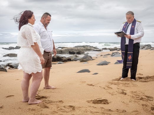 Wedding ceremony by Dr. Gerrit Rademeyer in Rheenendal